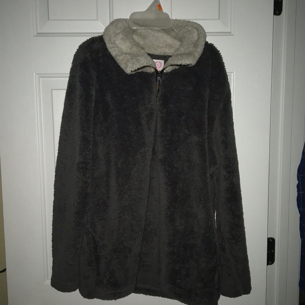 Soft Fuzzy Grey Jacket